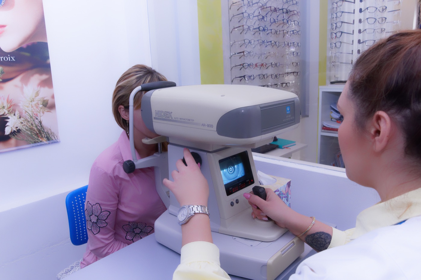 Patient undergoing a diagnostic examination